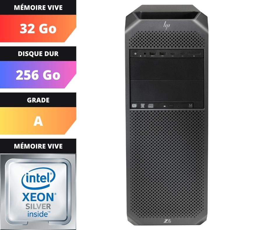 UC HP Z6 - Intel(R) Xeon(R) Silver 4114 CPU @ 2.20GHz - 32 GO - 256 GO - NVMe (A)