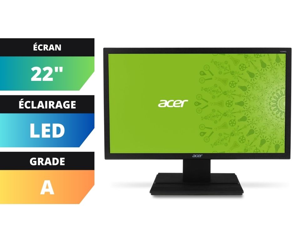 ECRAN ACER V226HQL - 22 - LCD Rétroéclairage LED (A)