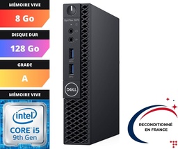 UC DELL OPTIPLEX 3070 TINY - Intel(R) Core(TM) i5-9500T CPU @ 2.20GHz - 8 GO - 128 GO - SATA/SSD (A)